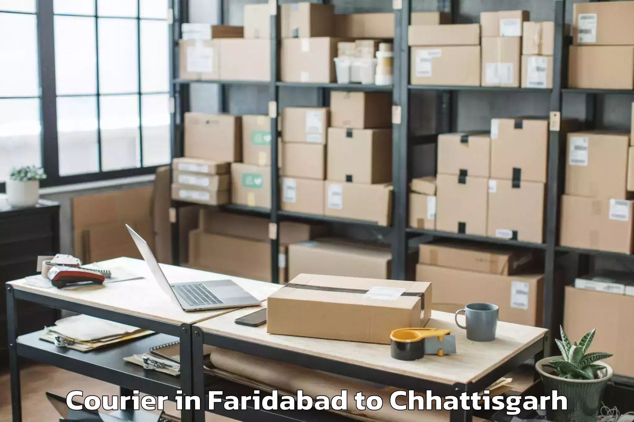 Affordable Faridabad to Rajnandgaon Courier